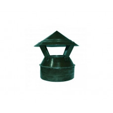Зонт-оголовок  80/160 зеленый из оцинкованной стали