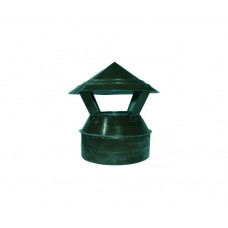 Зонт-оголовок 100/180 зеленый из оцинкованной стали