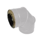 Отвод 90 250/310 нерж. 0,5/ оцинк. 0,5 белый