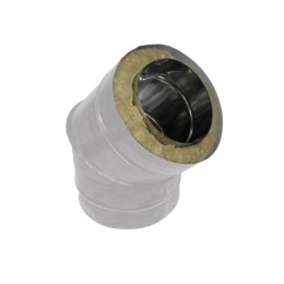 Отвод 45 160/230 нерж. 0,5/ оцинк. 0,5 белый