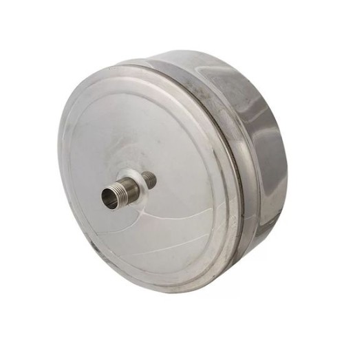 Заглушка d100 с конденсатоотводом из нержавеющей стали 1 мм