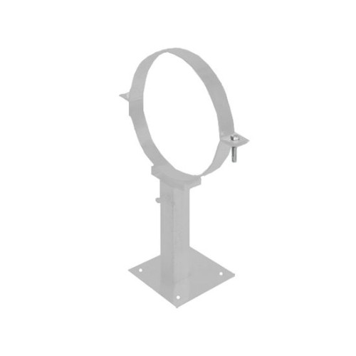 Хомут телескоп 160 оцинк. 0,5 белый