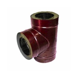 Тройник 300/380 нерж. 0,5/ оцинк. 0,5 красный