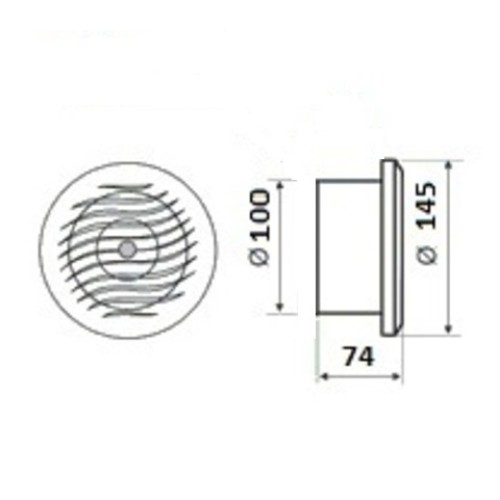 Вентилятор накладной MMotors JSC MM-S 100 жаростойкий (для бань, саун, хамам)