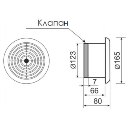 Вентилятор накладной  MMotors JSC MM-S 120 жаростойкий с обратным клапаном (для бань, саун, хамам)