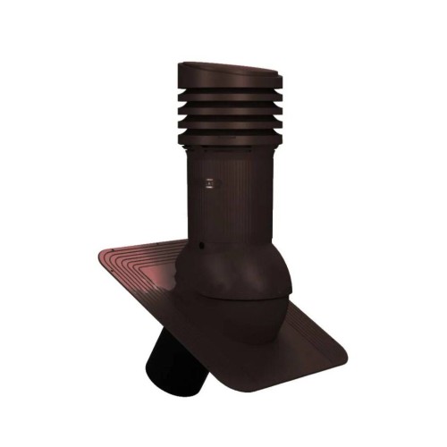 Е-06-2 Вентвыход коричневый D150 H-490 изолированный для гибкой битумной кровли (при монтаже) с переходником