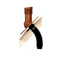 Е-25-3 Вентвыход графитовый D125мм H-447 неизолированный для кровли из металлочерепицы