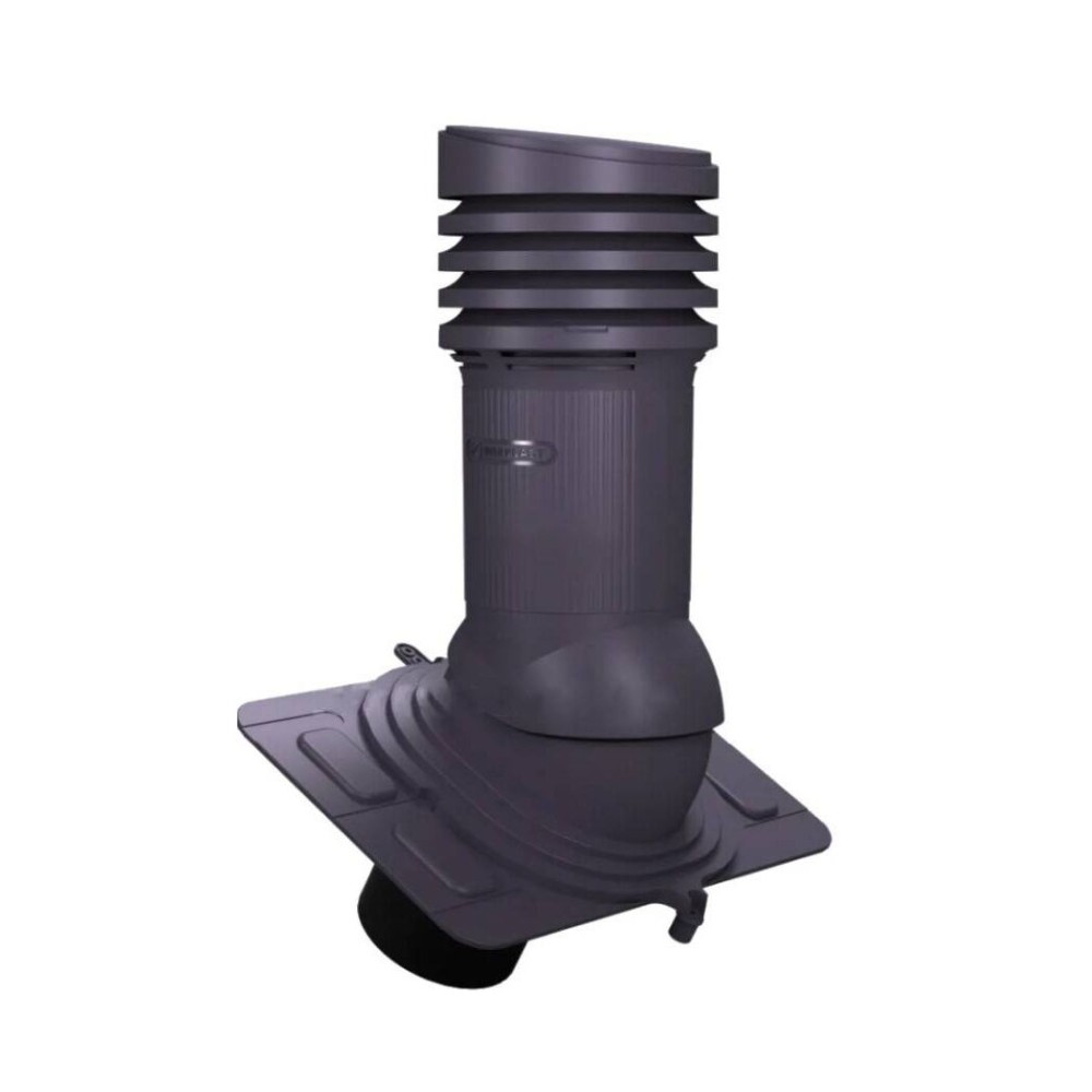 Е-18-1 Вентвыход серый изолированный D125/110  мм Н 447 мм, универсальный для низкопрофильной металлической кровли с переходником