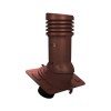 Е-17-2 Вентвыход коричневый неизолированный D125/110  мм Н 447 мм, универсальный для низкопрофильной металлической кровли с переходником