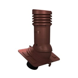 Е-17-2 Вентвыход коричневый неизолированный D125/110  мм Н 447 мм, универсальный для низкопрофильной металлической кровли с переходником