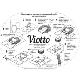 Труба вентиляционная для мягкой кровли при монтаже d110мм, h-550мм не утепленная, синяя