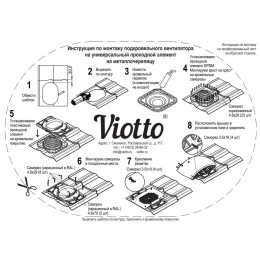 Вентилятор подкровельного пространства с универсальным проходным элементом, черепаха 460/352/145 синий