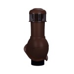 150/500 неизолированный коричневый К65-2 с вентилятором для кровли из металлочерепицы