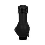 150/500 неизолированный черный К65-6 с вентилятором для кровли из металлочерепицы