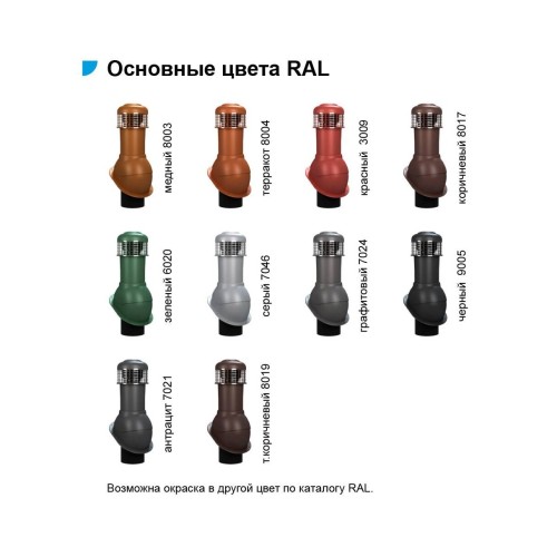 150/500 неизолированный серый К66-1 с вентилятором для кровли из гибкой битумной черепицы