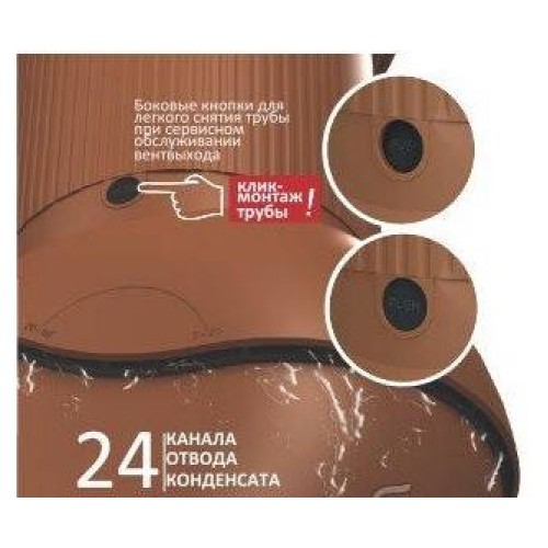 Е-10-1 Вентвыход серый D 125/110 H-447 изолированный  для кровли из гибкой битумной черепицы(готовой) и фальцевой кровли с переходником