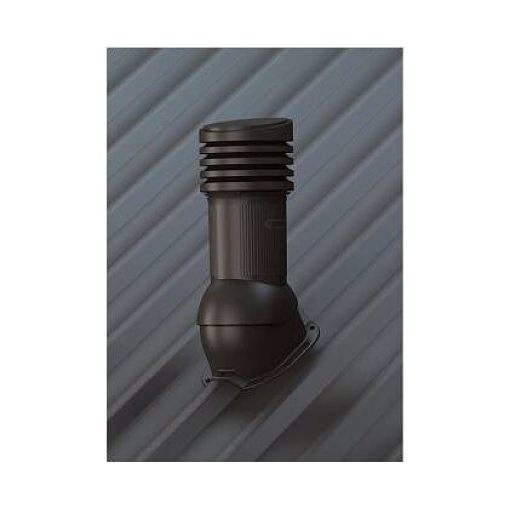 Е-30R-1 Вентвыход серый D150 H-490 изолированный для кровли из профнастила