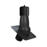 T01-AL-L-8 Вентвыход роторный антрацит неизолированный D150 Н 492,5 мм для гибкой битумной кровли (при монтаже)