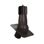 T01-AL-L-2 Вентвыход роторный коричневый неизолированный D150 Н 492,5 мм для гибкой битумной кровли (при монтаже)