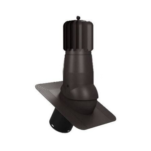 T01-AL-L-2 Вентвыход роторный коричневый неизолированный D150 Н 492,5 мм для гибкой битумной кровли (при монтаже)