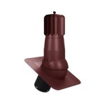 T01-AL-L-4 Вентвыход роторный красный неизолированный D150 Н 492,5 мм для гибкой битумной кровли (при монтаже)