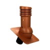 Е-05-7 Вентвыход терракотовый D150 H-490 неизолированный  для гибкой битумной кровли (при монтаже) с переходником