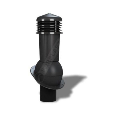 125/110 h500 неизолированный черный К88-6 с проходным элементом для мягкой и фальцевой кровли