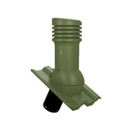Е-38-5 Вентвыход зеленый изолированный D150 Н 490 мм для кровли из цементно-песчаной и керамической черепицы с переходником