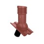 Е-33-4 Вентвыход красный неизолированный D125/110 Н 447 мм для кровли из цементно-песчаной и керамической черепицы с переходником