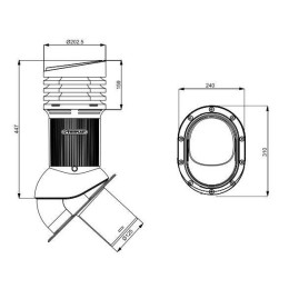 125/110 h500 изолированный коричневый E10-2 с проходным элементом для мягкой и фальцевой кровли