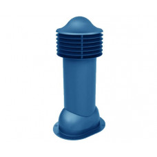 Труба вентиляционная для готовой мягкой и фальцевой кровли d150мм, h-650мм не утепленная, синяя