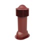 Труба вентиляционная для готовой мягкой и фальцевой кровли d125\110мм, h-650мм утепленная, красное вино