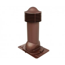 Труба вентиляционная с универсальным проходным элементом d150мм, h-650мм не утепленная, шоколад