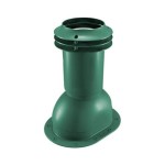 Выход вентиляции канализации для готовой мягкой и фальцевой кровли 335\250\423 зеленый мох