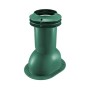 Выход вентиляции канализации для готовой мягкой и фальцевой кровли 335\250\423 зеленый мох