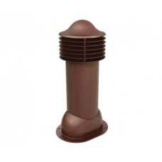 Труба вентиляционная для готовой мягкой и фальцевой кровли d125\110мм, h-650мм утепленная, шоколад
