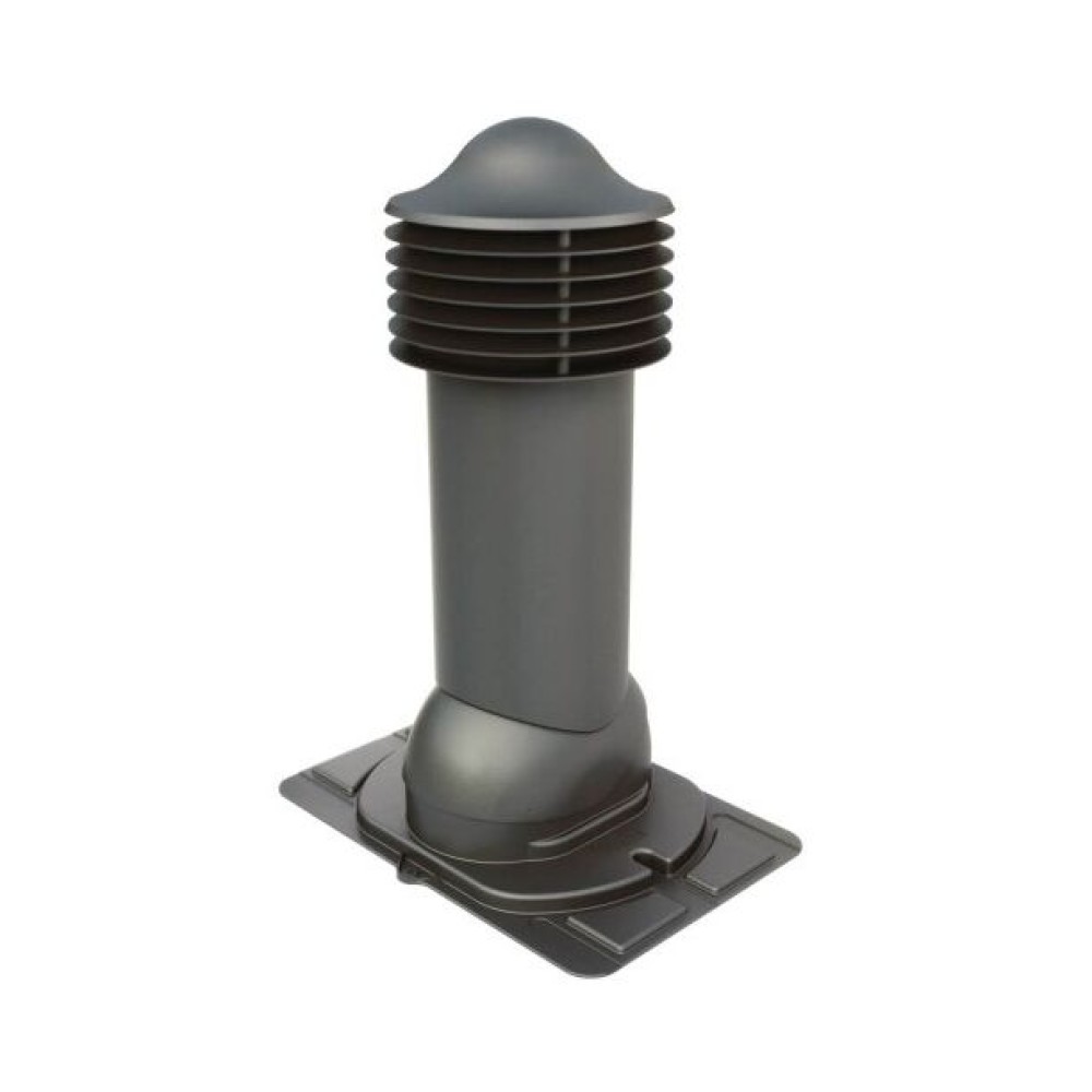 Труба вентиляционная с универсальным проходным элементом d110мм, h-550мм не утепленная, серый графит