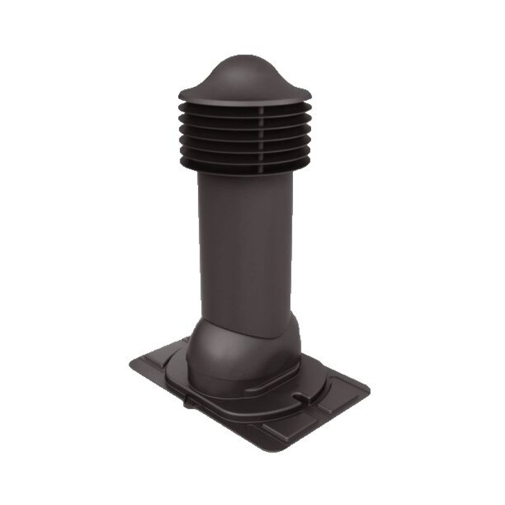 Труба вентиляционная с универсальным проходным элементом d150мм, h-650мм утепленная, коричневая