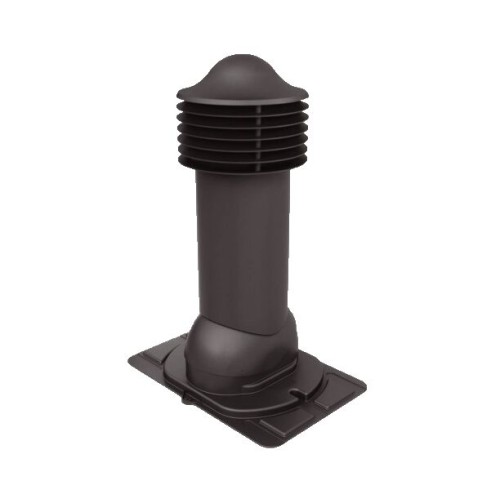 Труба вентиляционная с универсальным проходным элементом d150мм, h-650мм утепленная, коричневая