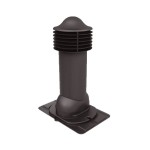 Труба вентиляционная с универсальным проходным элементом d110мм, h-550мм утепленная, коричневая