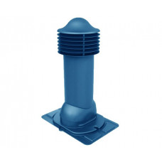 Труба вентиляционная с универсальным проходным элементом d110мм, h-550мм утепленная, синяя