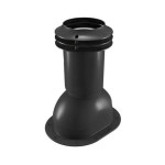 Выход вентиляции канализации для готовой мягкой и фальцевой кровли 335\250\423 черный