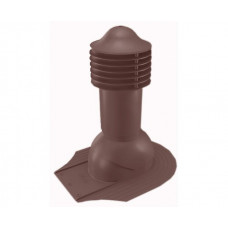 Труба вентиляционная для мягкой кровли при монтаже d150мм, h-650мм не утепленная, шоколад