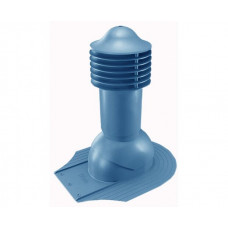 Труба вентиляционная для мягкой кровли при монтаже d125\110мм, h-650мм не утепленная, синяя