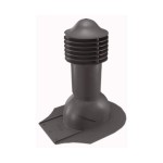 Труба вентиляционная для мягкой кровли при монтаже d125\110мм, h-650мм не утепленная, коричневая