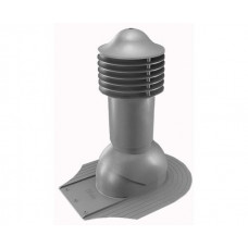 Труба вентиляционная для мягкой кровли при монтаже d125\110мм, h-650мм утепленная, серый графит