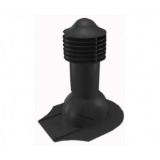 Труба вентиляционная для мягкой кровли при монтаже d125\110мм, h-650мм утепленная, черная