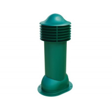 Труба вентиляционная для готовой мягкой и фальцевой кровли d125\110мм, h-650мм утепленная, зеленый мох