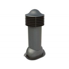 Труба вентиляционная для металлочерепицы d110мм, h-550мм не утепленная, серый графит