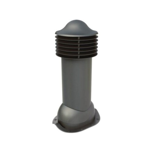 Труба вентиляционная для металлочерепицы d110мм, h-550мм не утепленная, серый графит